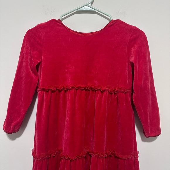 Hanna Andersson Red Velvet Tiered Holiday Dress - Picture 2 of 6